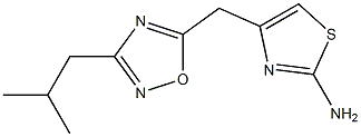 4-{[3-(2-methylpropyl)-1,2,4-oxadiazol-5-yl]methyl}-1,3-thiazol-2-amine Struktur