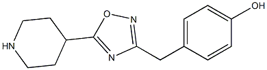 4-{[5-(piperidin-4-yl)-1,2,4-oxadiazol-3-yl]methyl}phenol Struktur