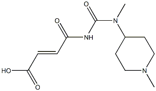 4-{[methyl(1-methylpiperidin-4-yl)carbamoyl]amino}-4-oxobut-2-enoic acid Struktur