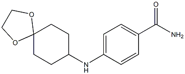 4-{1,4-dioxaspiro[4.5]decan-8-ylamino}benzamide Struktur