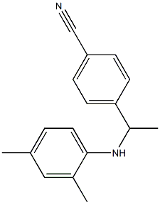 4-{1-[(2,4-dimethylphenyl)amino]ethyl}benzonitrile Struktur