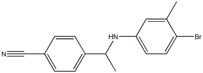 4-{1-[(4-bromo-3-methylphenyl)amino]ethyl}benzonitrile Struktur