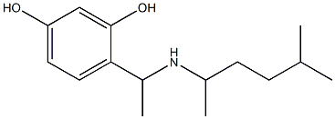 4-{1-[(5-methylhexan-2-yl)amino]ethyl}benzene-1,3-diol Struktur