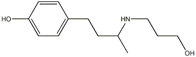 4-{3-[(3-hydroxypropyl)amino]butyl}phenol Struktur