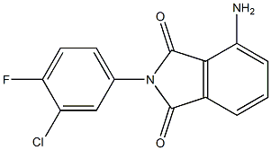 4-amino-2-(3-chloro-4-fluorophenyl)-2,3-dihydro-1H-isoindole-1,3-dione Struktur