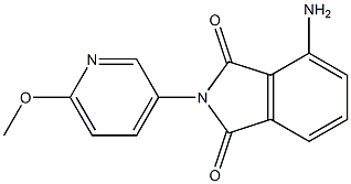 4-amino-2-(6-methoxypyridin-3-yl)-2,3-dihydro-1H-isoindole-1,3-dione Struktur