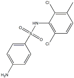 4-amino-N-(2,6-dichloro-3-methylphenyl)benzene-1-sulfonamide Struktur