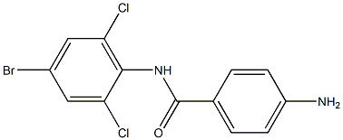 4-amino-N-(4-bromo-2,6-dichlorophenyl)benzamide Struktur