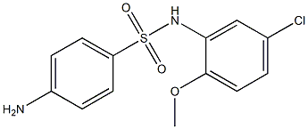 4-amino-N-(5-chloro-2-methoxyphenyl)benzene-1-sulfonamide Struktur