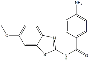 4-amino-N-(6-methoxy-1,3-benzothiazol-2-yl)benzamide Struktur