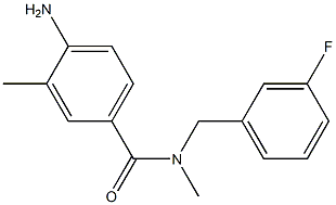 4-amino-N-[(3-fluorophenyl)methyl]-N,3-dimethylbenzamide Struktur