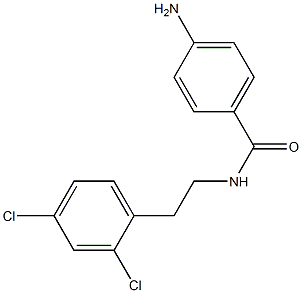 4-amino-N-[2-(2,4-dichlorophenyl)ethyl]benzamide Struktur