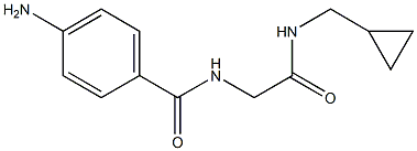 4-amino-N-{2-[(cyclopropylmethyl)amino]-2-oxoethyl}benzamide Struktur