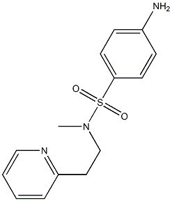 4-amino-N-methyl-N-[2-(pyridin-2-yl)ethyl]benzene-1-sulfonamide Struktur