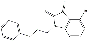 4-bromo-1-(3-phenylpropyl)-2,3-dihydro-1H-indole-2,3-dione Struktur