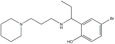 4-bromo-2-(1-{[3-(piperidin-1-yl)propyl]amino}propyl)phenol Struktur