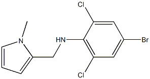 4-bromo-2,6-dichloro-N-[(1-methyl-1H-pyrrol-2-yl)methyl]aniline Struktur