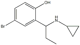 4-bromo-2-[1-(cyclopropylamino)propyl]phenol Struktur