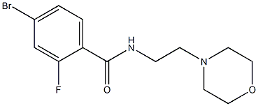 4-bromo-2-fluoro-N-(2-morpholin-4-ylethyl)benzamide Struktur