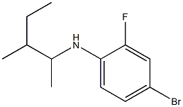 4-bromo-2-fluoro-N-(3-methylpentan-2-yl)aniline Struktur