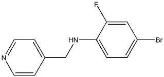 4-bromo-2-fluoro-N-(pyridin-4-ylmethyl)aniline Struktur