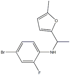 4-bromo-2-fluoro-N-[1-(5-methylfuran-2-yl)ethyl]aniline Struktur