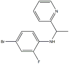 4-bromo-2-fluoro-N-[1-(pyridin-2-yl)ethyl]aniline Struktur