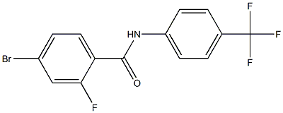 4-bromo-2-fluoro-N-[4-(trifluoromethyl)phenyl]benzamide Struktur