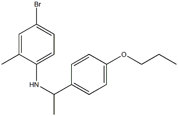 4-bromo-2-methyl-N-[1-(4-propoxyphenyl)ethyl]aniline Struktur