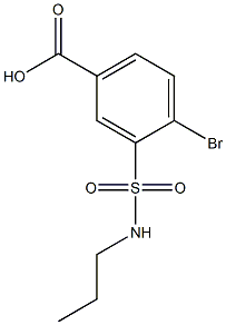 4-bromo-3-(propylsulfamoyl)benzoic acid Struktur