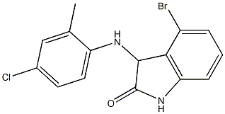 4-bromo-3-[(4-chloro-2-methylphenyl)amino]-2,3-dihydro-1H-indol-2-one Struktur