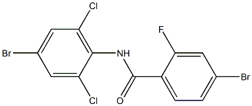 4-bromo-N-(4-bromo-2,6-dichlorophenyl)-2-fluorobenzamide Struktur