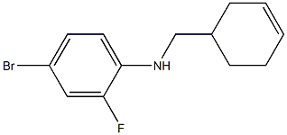 4-bromo-N-(cyclohex-3-en-1-ylmethyl)-2-fluoroaniline Struktur