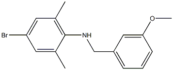 4-bromo-N-[(3-methoxyphenyl)methyl]-2,6-dimethylaniline Struktur