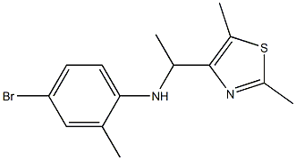 4-bromo-N-[1-(2,5-dimethyl-1,3-thiazol-4-yl)ethyl]-2-methylaniline Struktur