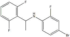 4-bromo-N-[1-(2,6-difluorophenyl)ethyl]-2-fluoroaniline Struktur