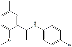 4-bromo-N-[1-(2-methoxy-5-methylphenyl)ethyl]-2-methylaniline Struktur