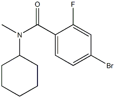 4-bromo-N-cyclohexyl-2-fluoro-N-methylbenzamide Struktur