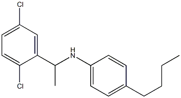 4-butyl-N-[1-(2,5-dichlorophenyl)ethyl]aniline Struktur