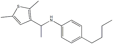 4-butyl-N-[1-(2,5-dimethylthiophen-3-yl)ethyl]aniline Struktur