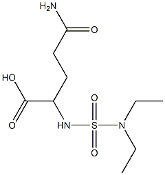 4-carbamoyl-2-[(diethylsulfamoyl)amino]butanoic acid Struktur