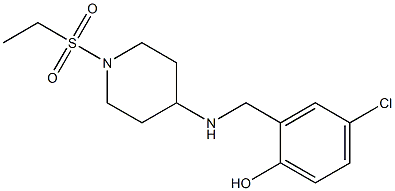 4-chloro-2-({[1-(ethanesulfonyl)piperidin-4-yl]amino}methyl)phenol Struktur