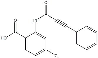 4-chloro-2-(3-phenylprop-2-ynamido)benzoic acid Struktur