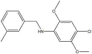 4-chloro-2,5-dimethoxy-N-[(3-methylphenyl)methyl]aniline Struktur