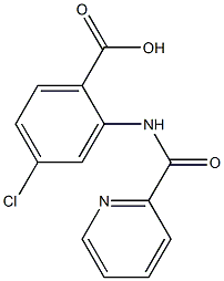 4-chloro-2-[(pyridin-2-ylcarbonyl)amino]benzoic acid Struktur