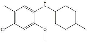 4-chloro-2-methoxy-5-methyl-N-(4-methylcyclohexyl)aniline Struktur