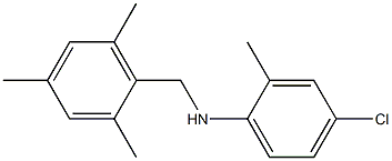 4-chloro-2-methyl-N-[(2,4,6-trimethylphenyl)methyl]aniline Struktur