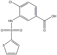 4-chloro-3-(thiophene-2-sulfonamido)benzoic acid Struktur