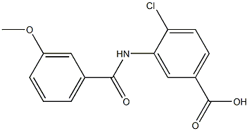 4-chloro-3-[(3-methoxybenzene)amido]benzoic acid Struktur