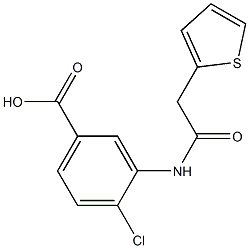 4-chloro-3-[(thien-2-ylacetyl)amino]benzoic acid Struktur